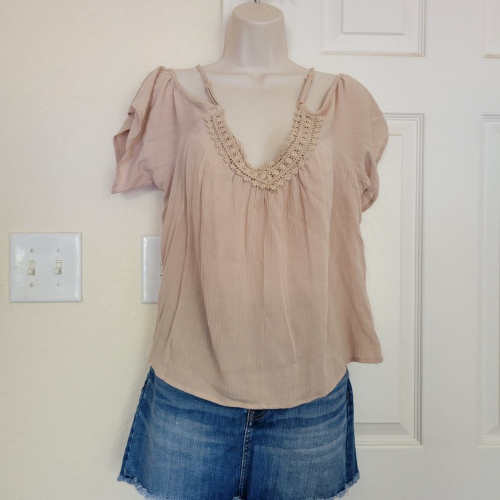 Ambiance Cold-shoulder Blouse Size M